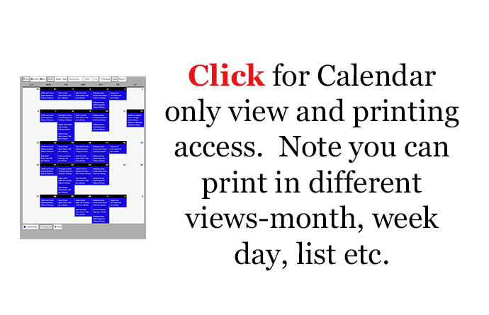 Calendar View and Print